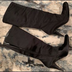 Black below knee boots